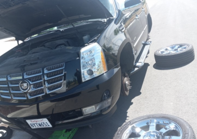 this image shows tire replacement in Las Cruces, NM